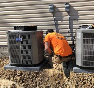 AC installation of a top quality American Standard unit